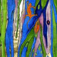 Lézard sur eucalyptus